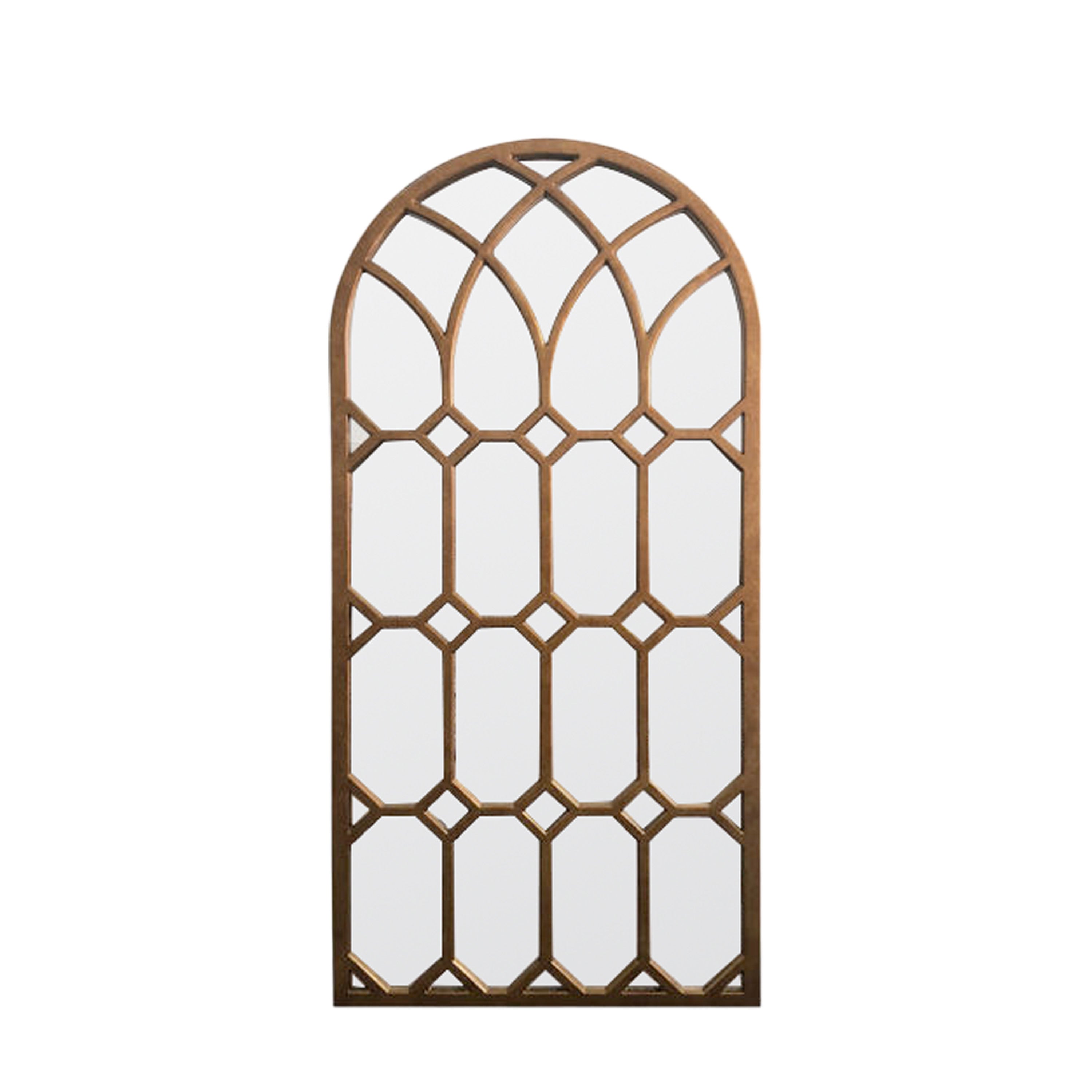 Reda Bronze Arched Window Mirror